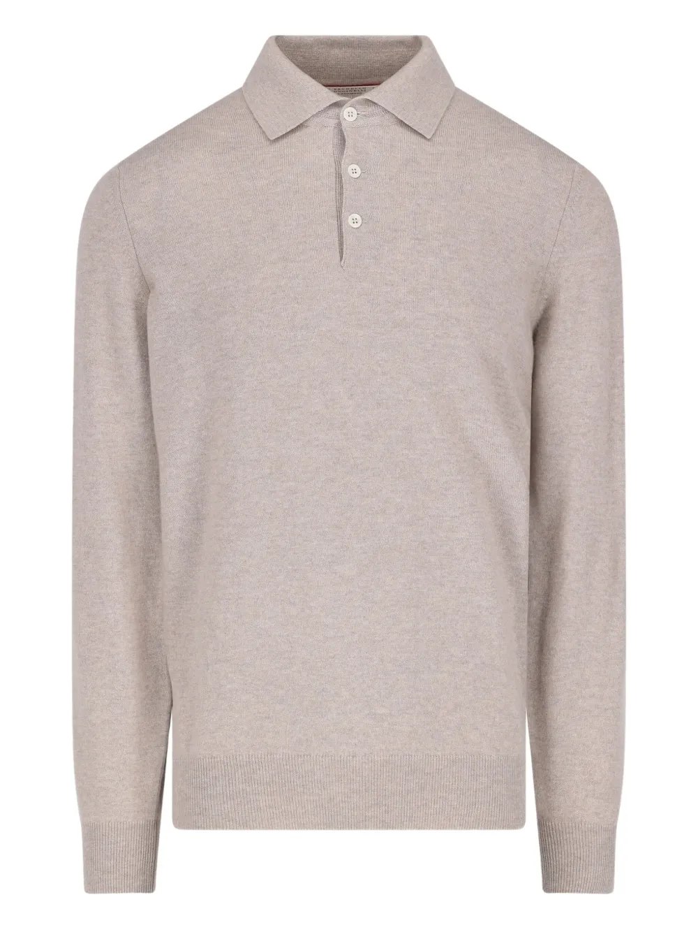 Brunello Cucinelli Long-sleeve Polo Shirt In Animal Print