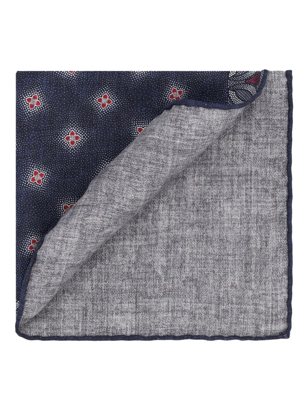 Brunello Cucinelli Geometric-print Pocket Square In Blue