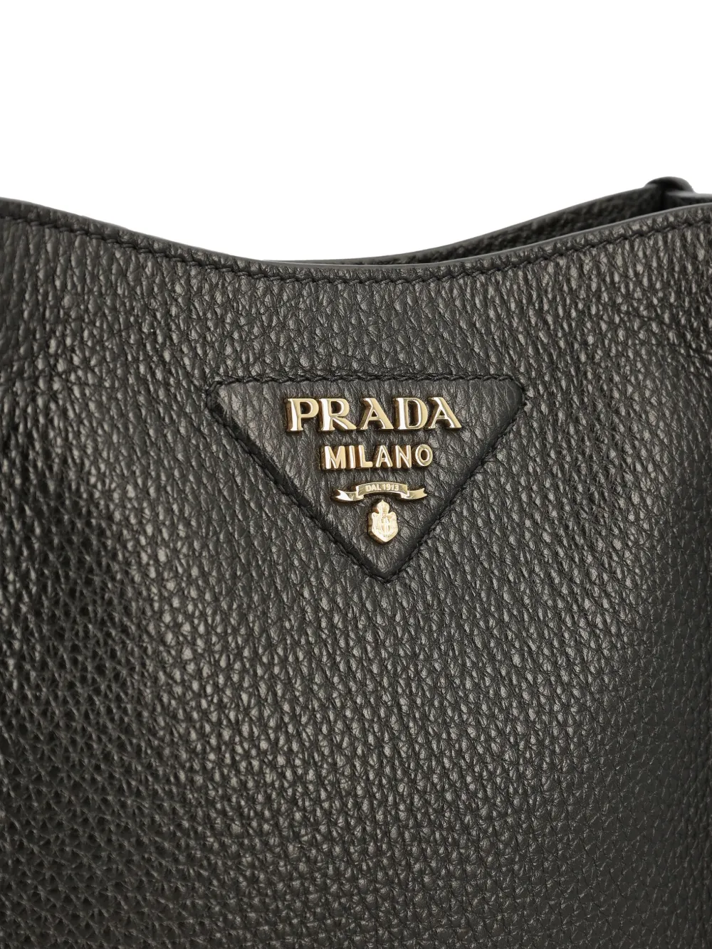 Prada Leren schoudertas Zwart