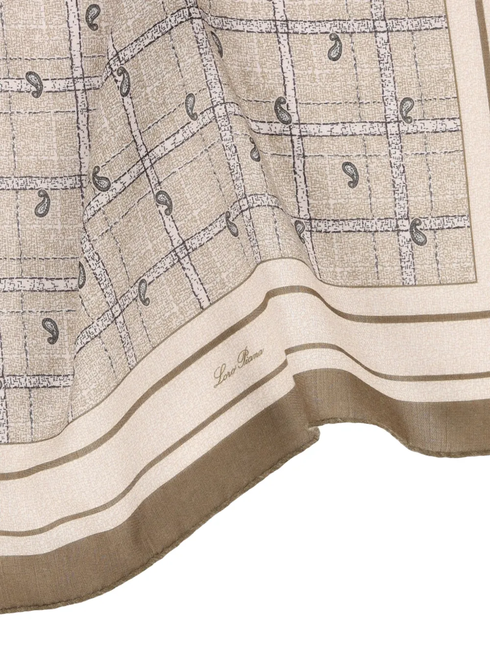 Loro Piana paisley-pattern grid scarf | Image 2