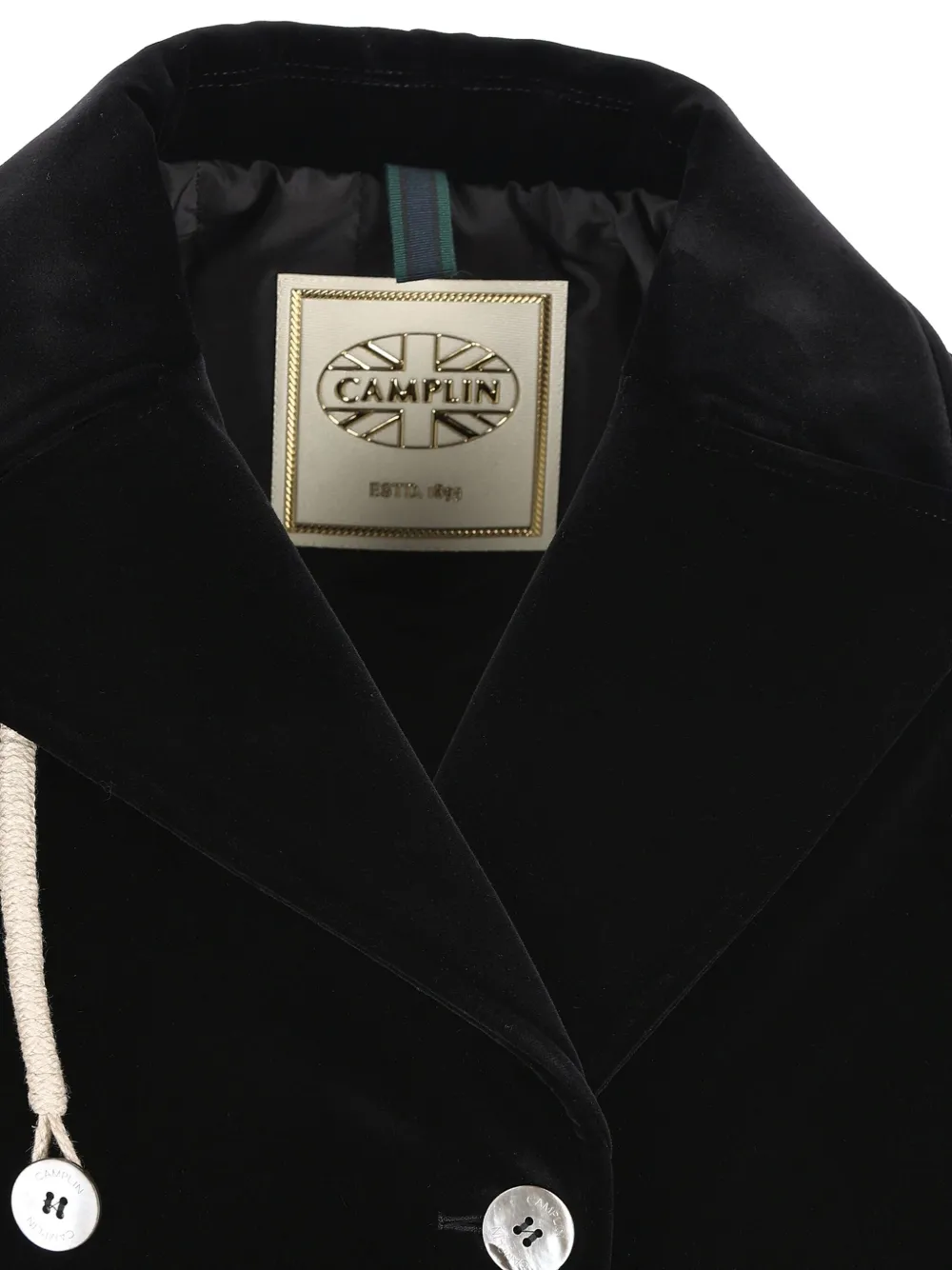 Camplin Double-breasted Coat In Black