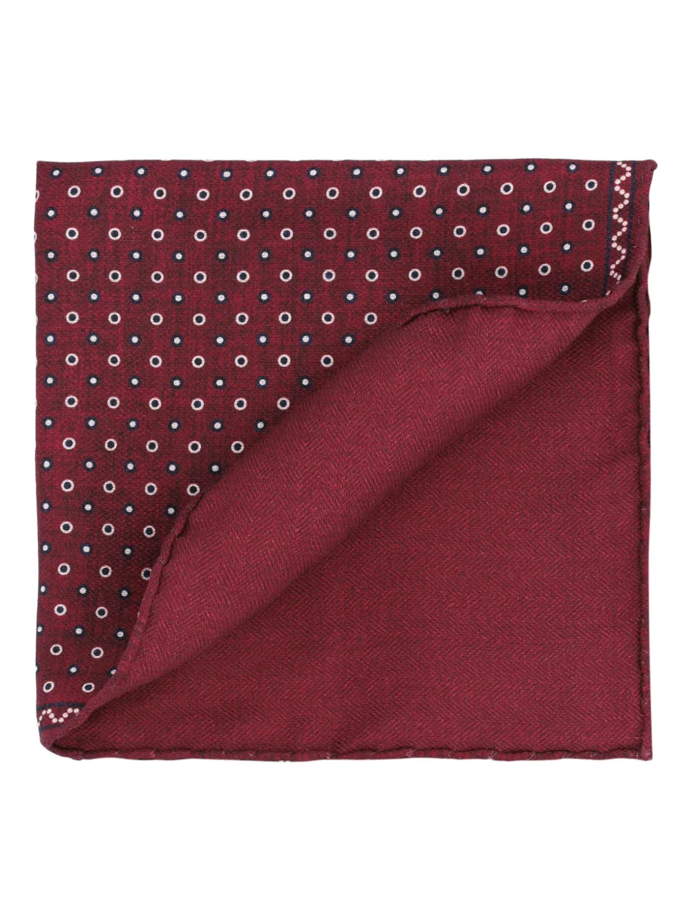 Brunello Cucinelli Geometric-pattern Pocket Square In Burgundy