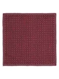 Brunello Cucinelli geometric-pattern pocket square - Red