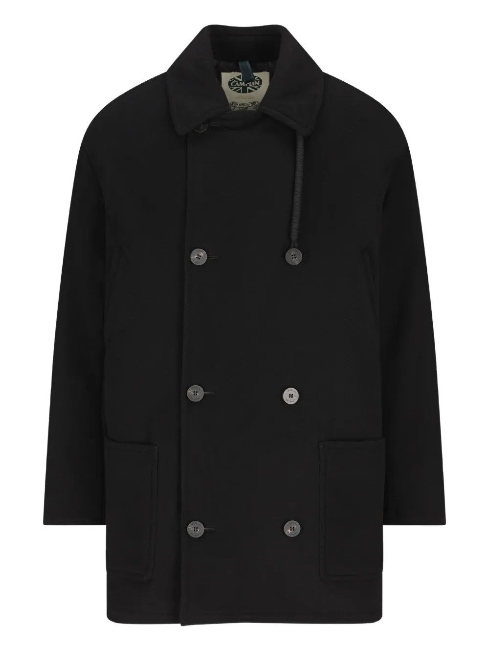 Camplin Absolute drawstring double-breasted coat | Black | Image 1