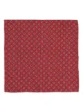 Brunello Cucinelli geometric-pattern silk pocket square - Red