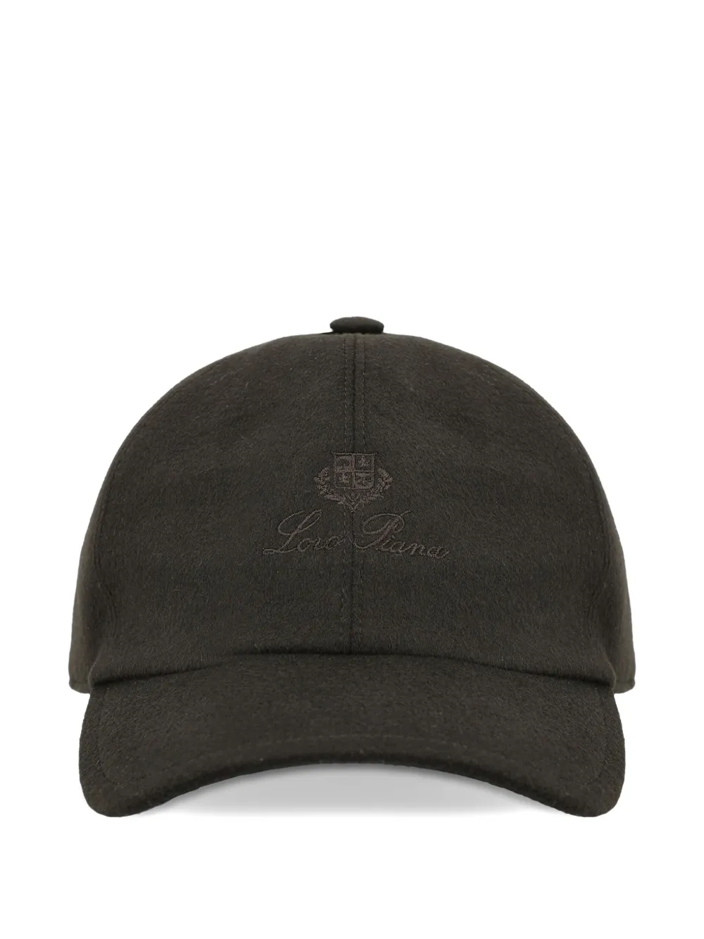 Loro Piana embroidered-logo cashmere baseball cap | Green | Image 1