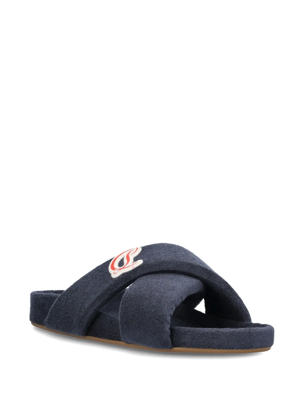 Christian Louboutin Bizzu cross-strap terrycloth slides | Image 2