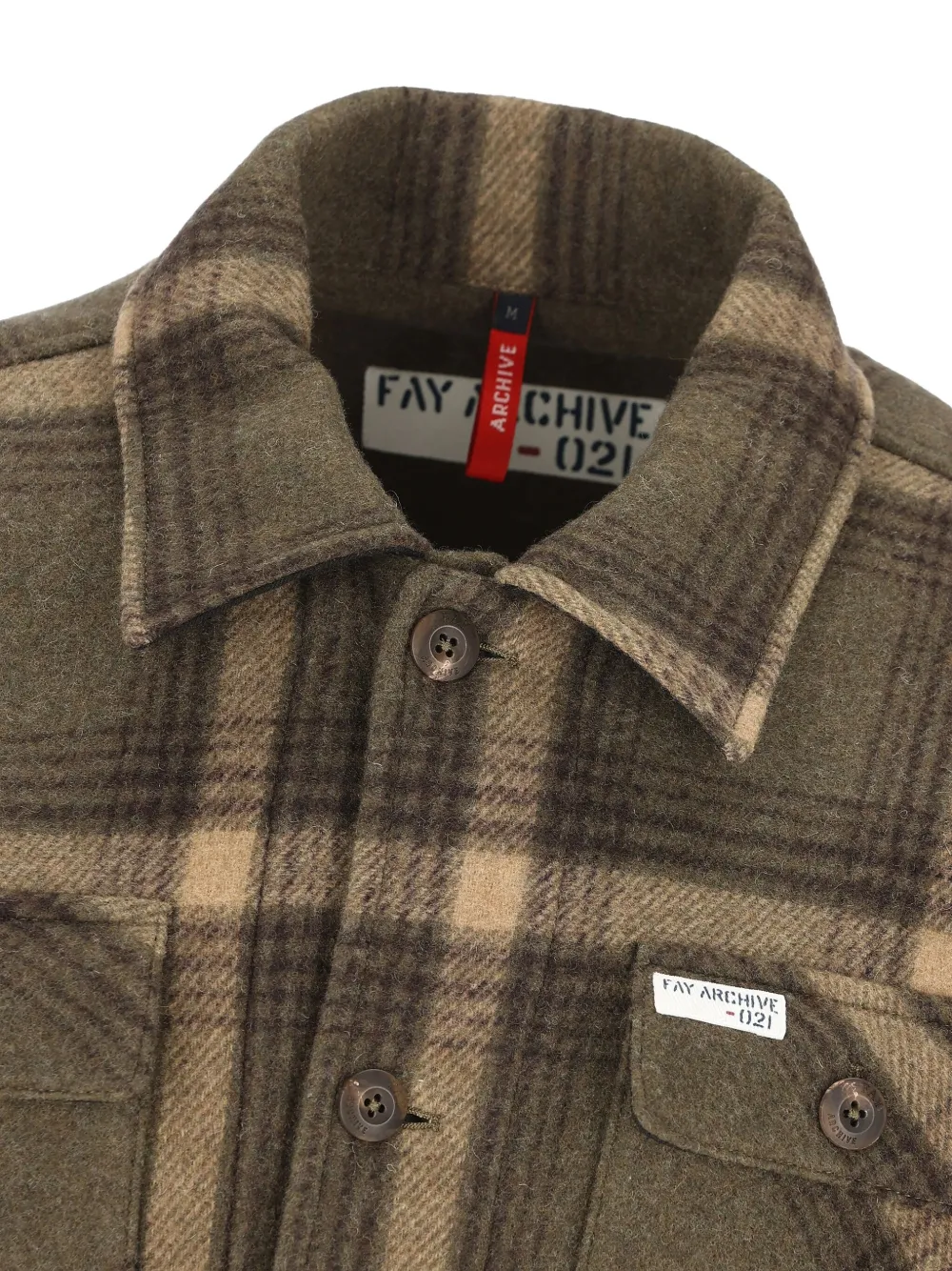 Fay Check-pattern Shirt In Green