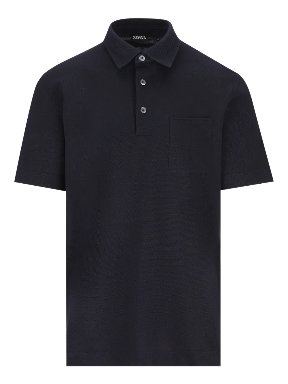 Zegna Pocket Polo Shirt In Blue