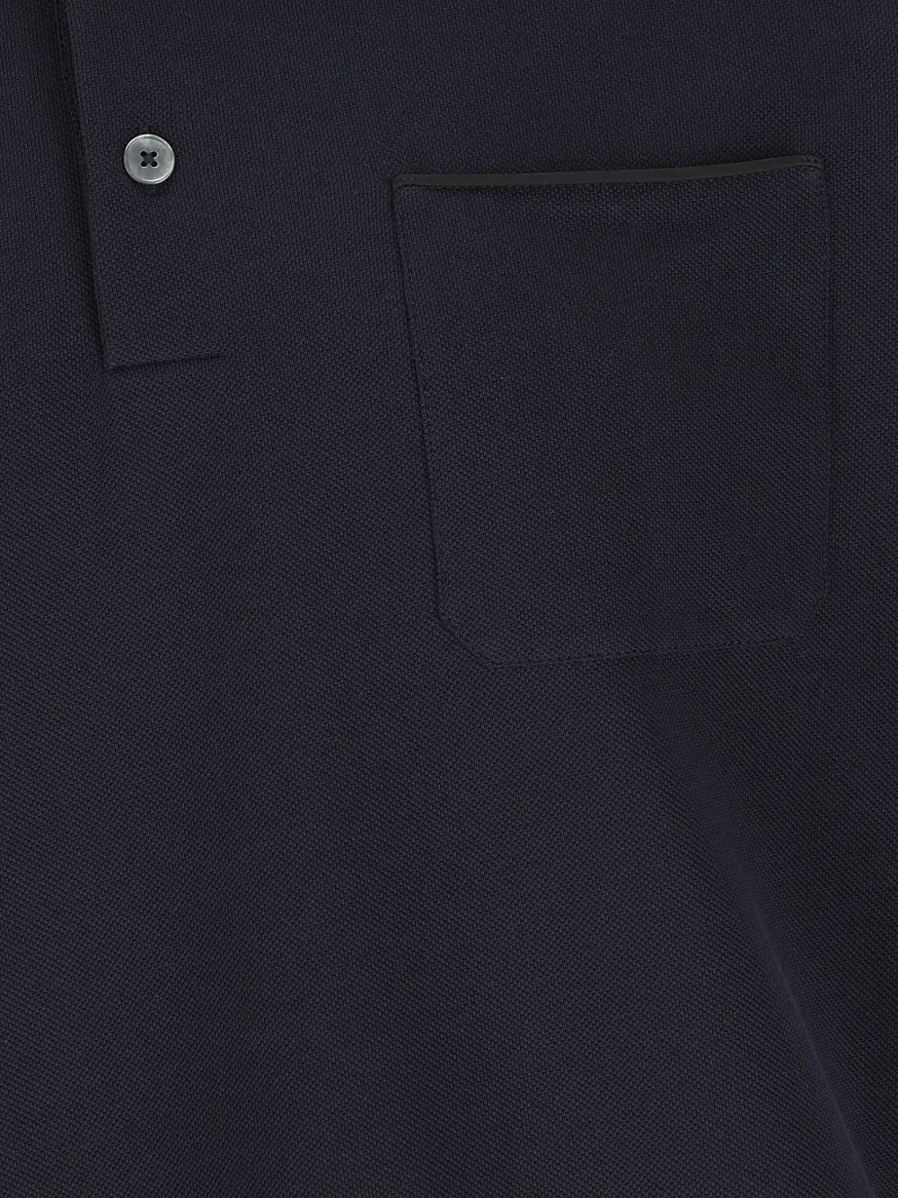 Zegna Pocket Polo Shirt In Blue