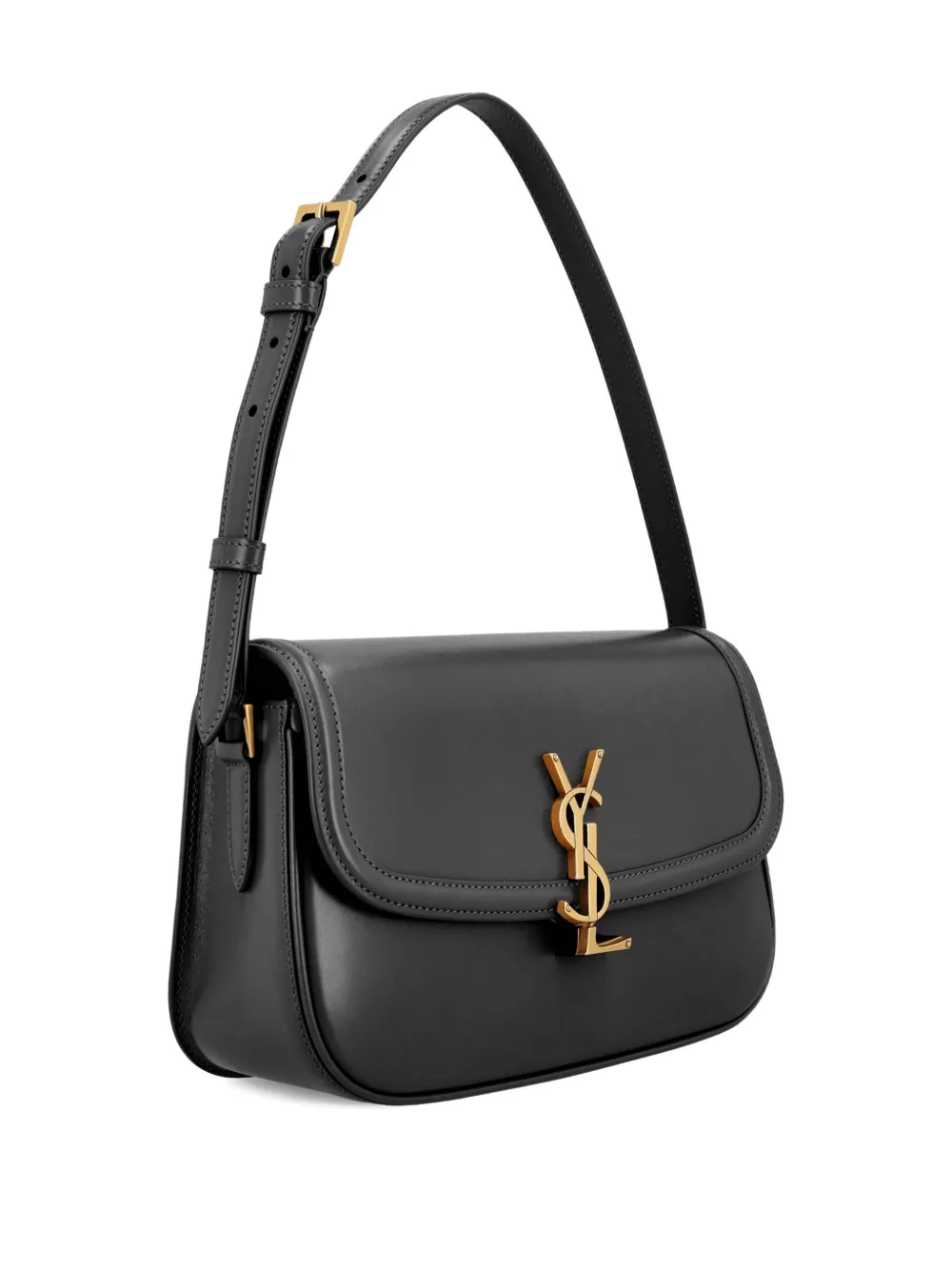Saint Laurent Large Solferino Shoulder Bag In Black