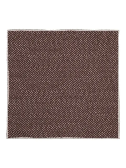 Brunello Cucinelli herringbone-pattern pocket square