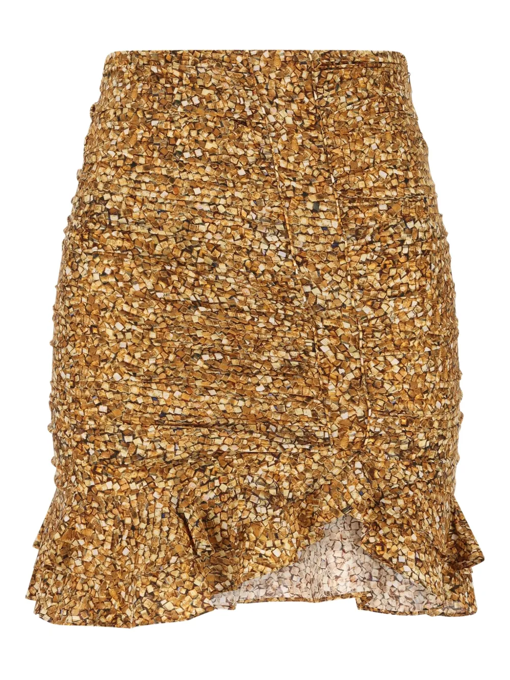 ISABEL MARANT mosaic ruffled skirt | Gold | Image 1
