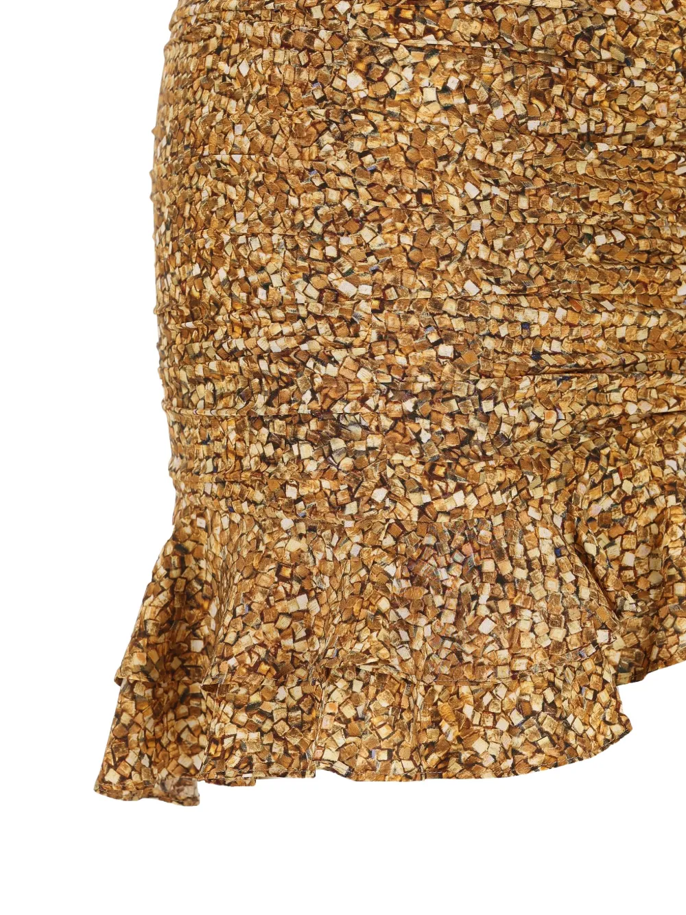 ISABEL MARANT Mosaic rok met ruches Goud