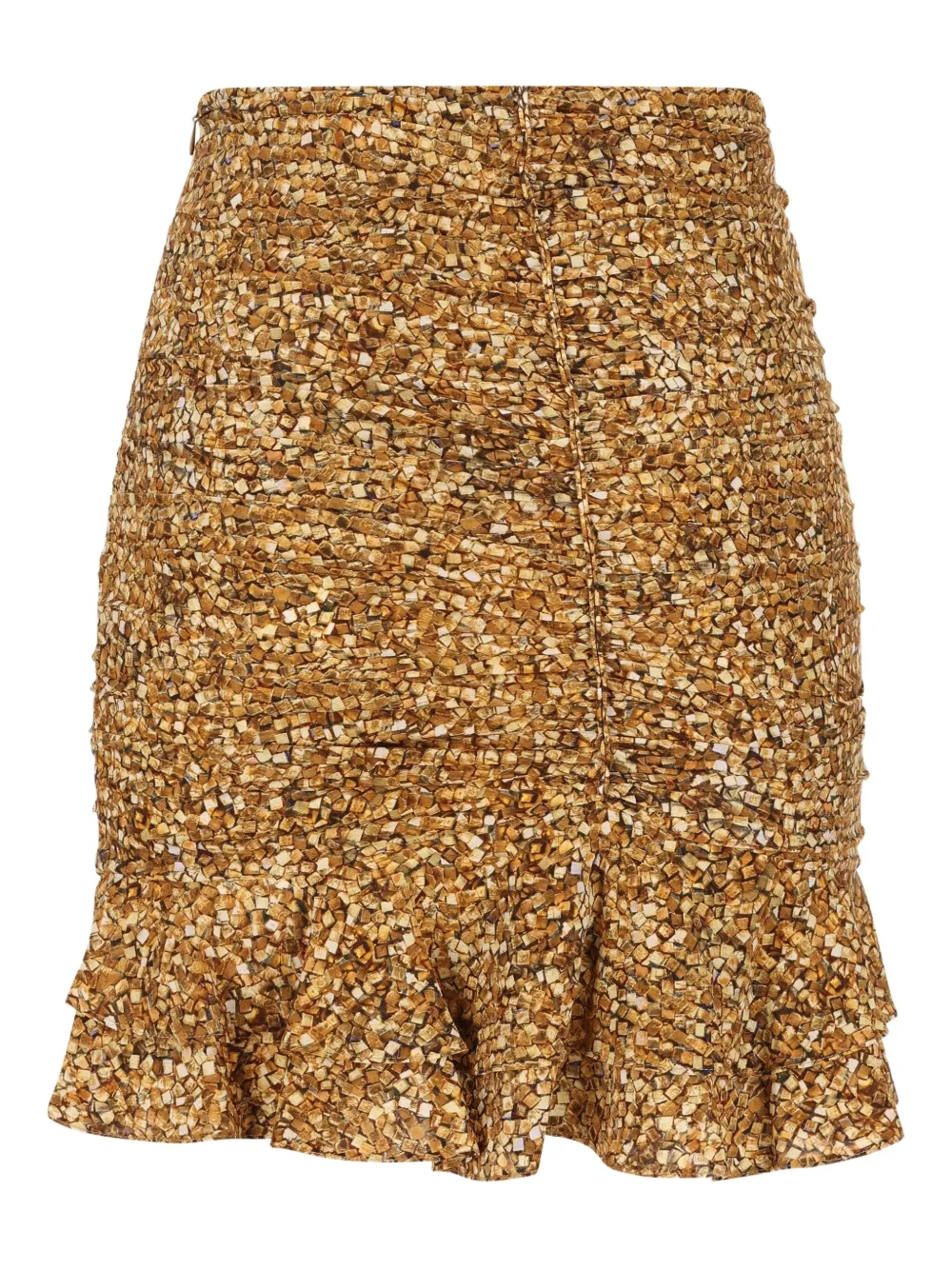 ISABEL MARANT Mosaic rok met ruches - Goud