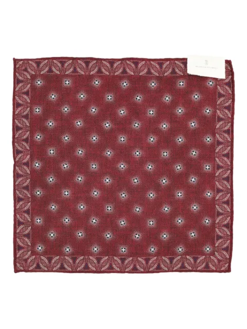 Brunello Cucinelli geometric-print pocket square