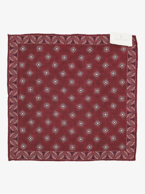 Brunello Cucinelli pañuelo de bolsillo con estampado geométrico