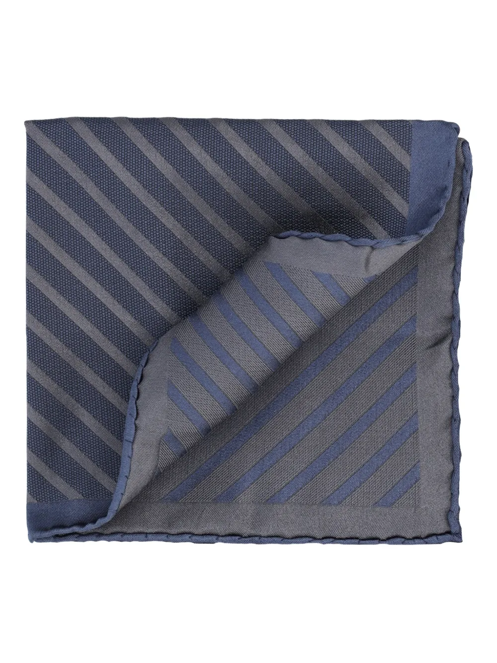 Brunello Cucinelli striped pocket square - Blauw