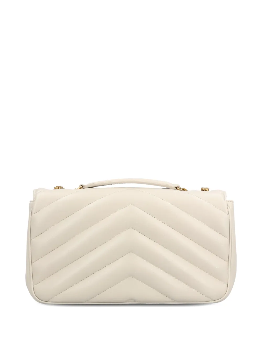 Saint Laurent medium Loulou quilted Cassandre logo shoulder bag - Beige