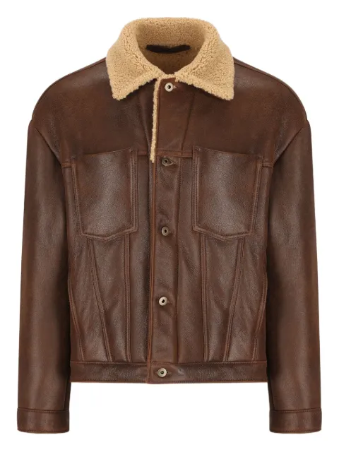 Salvatore Santoro button-fastening leather jacket