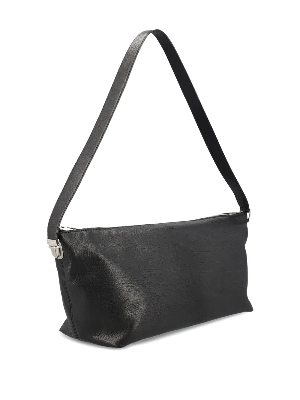Saint Laurent Full-grain Leather Messenger Bag In Black