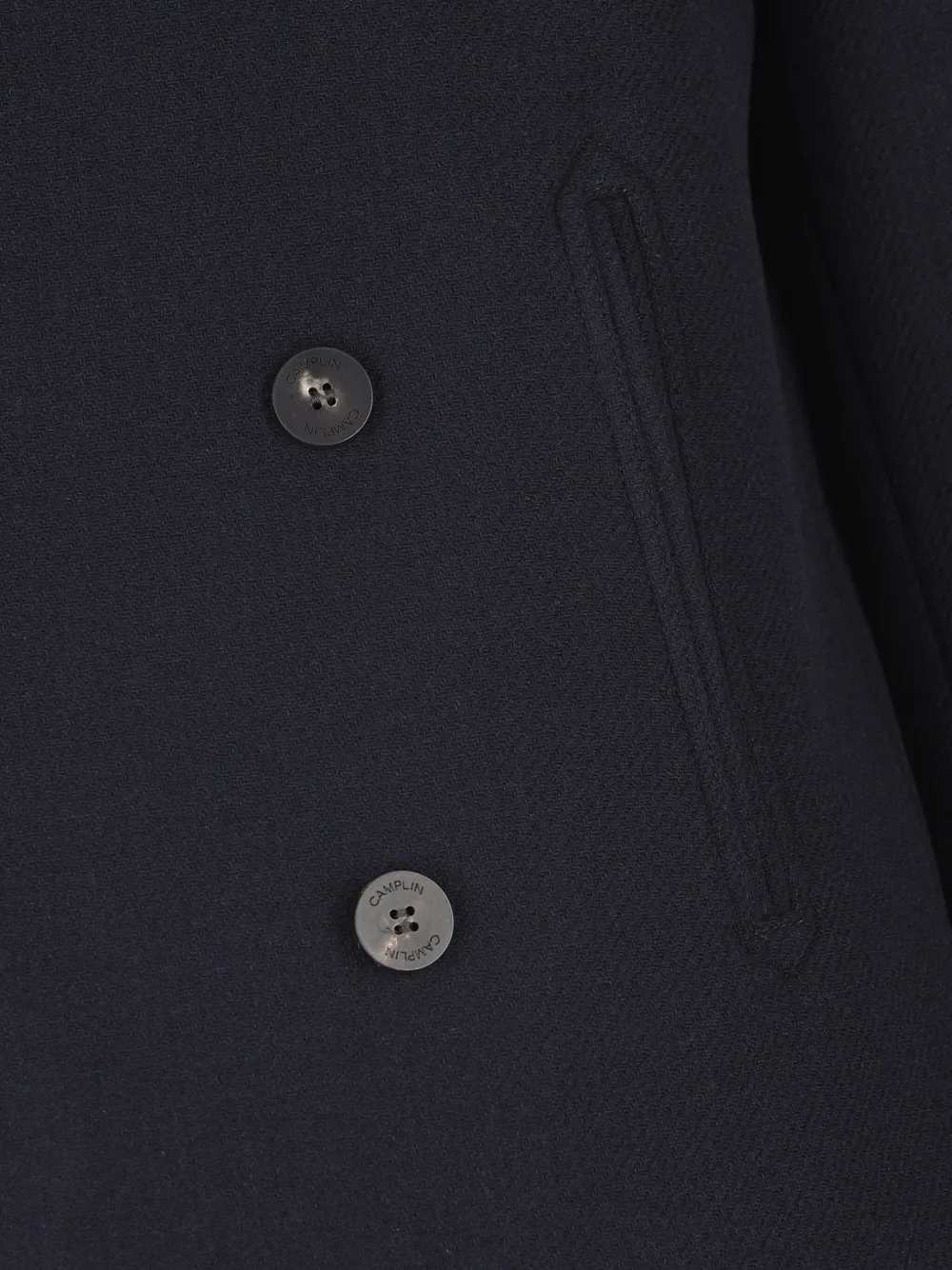 Camplin Sailorjas met dubbele rij knopen en touwdetail Blauw