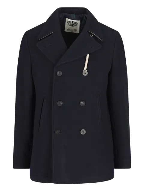 Camplin double-breasted rope-detail peacoat