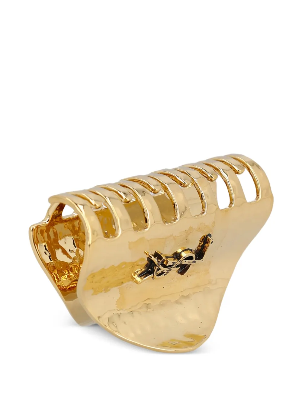 cassandre logo hammered metal hair clip