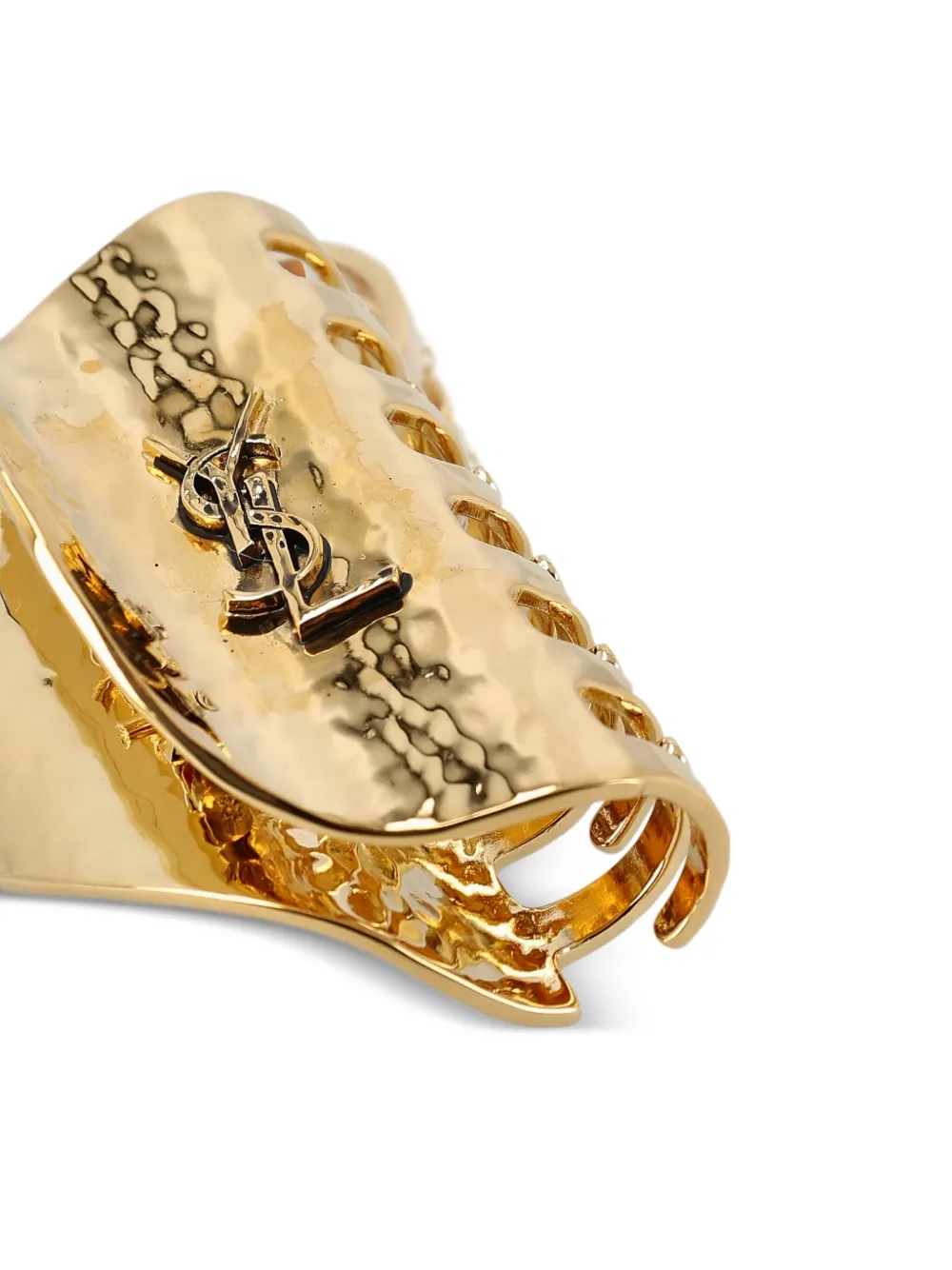 cassandre logo hammered metal hair clip