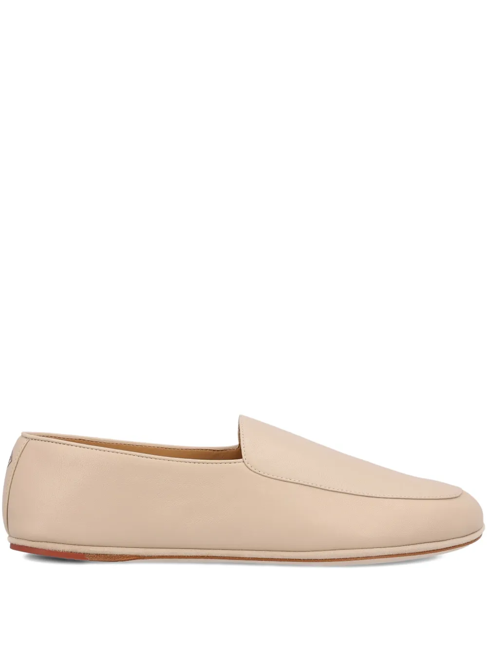 Loro Piana Leren loafers van lamsleer Beige