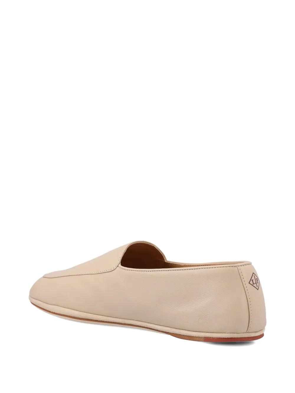 Loro Piana Leren loafers van lamsleer Beige