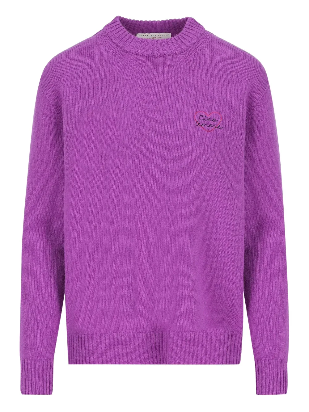 Giada Benincasa embroidered-logo cashmere sweater | Purple | Image 1