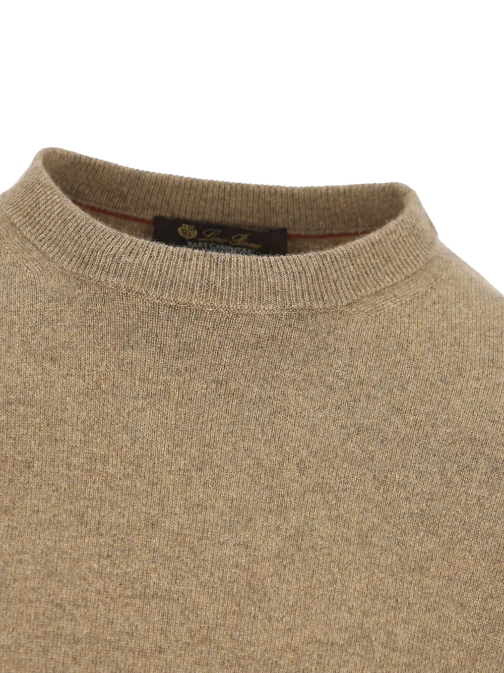 Loro Piana Kasjmier trui met ronde hals Beige