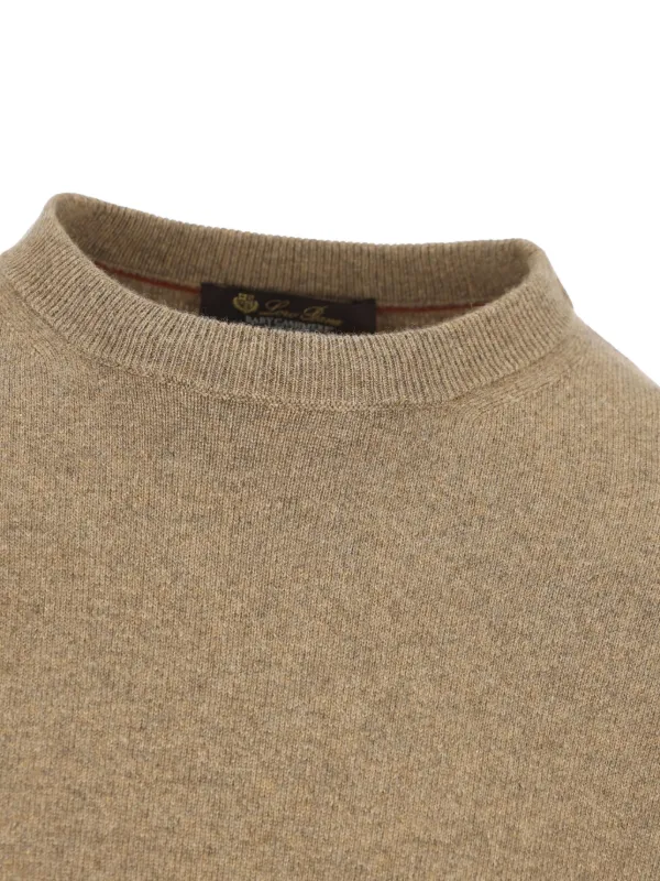 Loro Piana Suéter De Cashmere Com Decote Careca | Neutro | FARFETCH BR