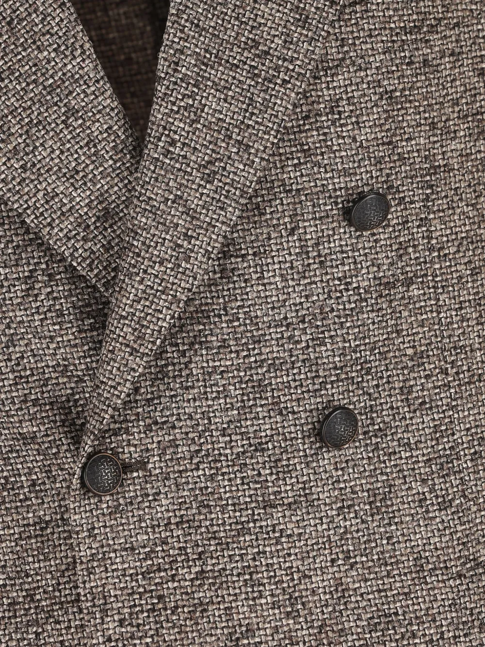 Tagliatore Beige Patterned Double-breasted Jacket In Gray