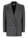 Saint Laurent double-breasted wool blazer - Grey
