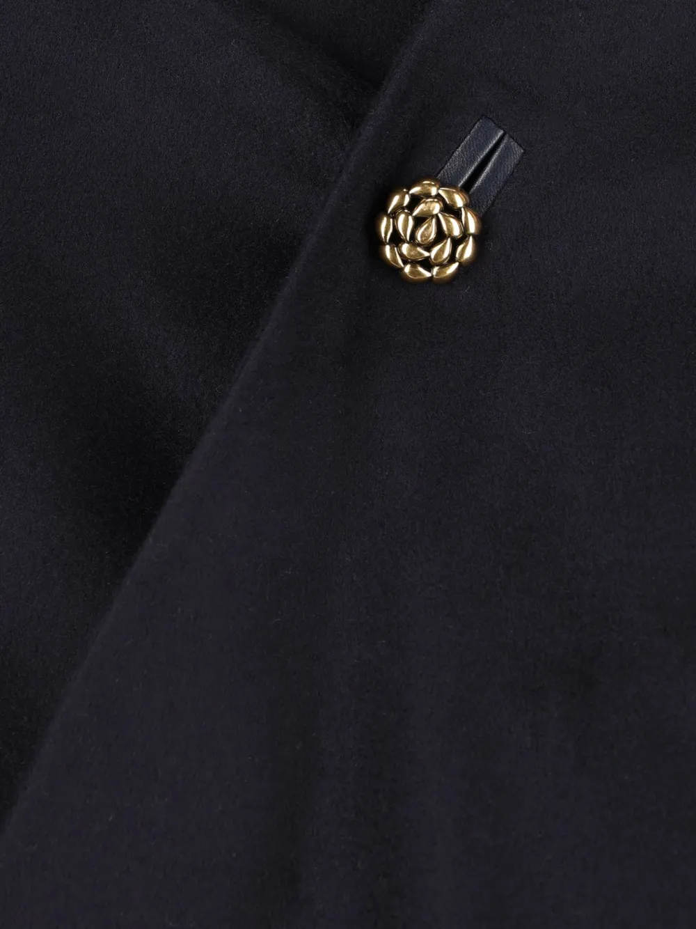 Loro Piana Button-embellished Cashmere Cape In Blue