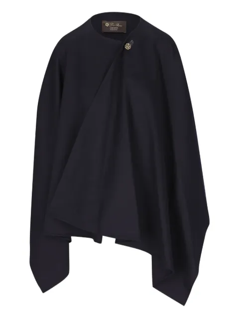 Loro Piana button-embellished cashmere cape