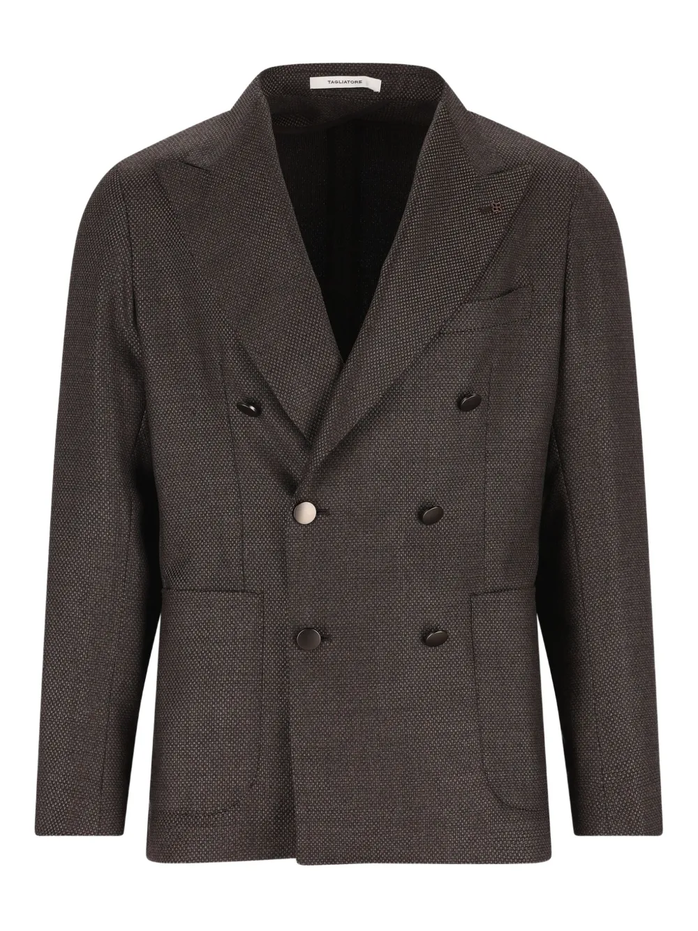 Tagliatore double-breasted patch-pocket blazer | Brown | Image 1