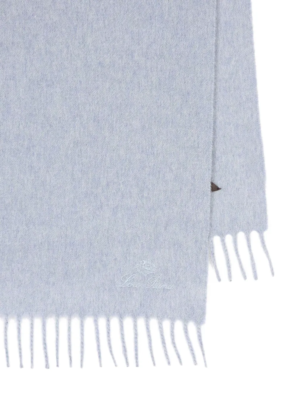 Loro Piana fringed cashmere scarf - Blauw