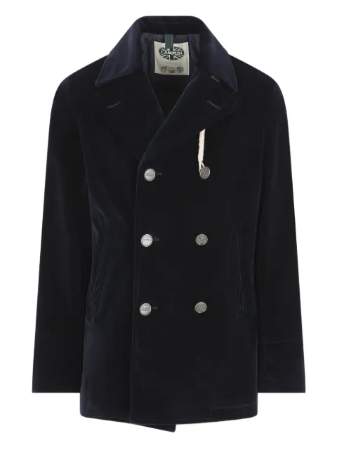 Camplin double-breasted velvet coat