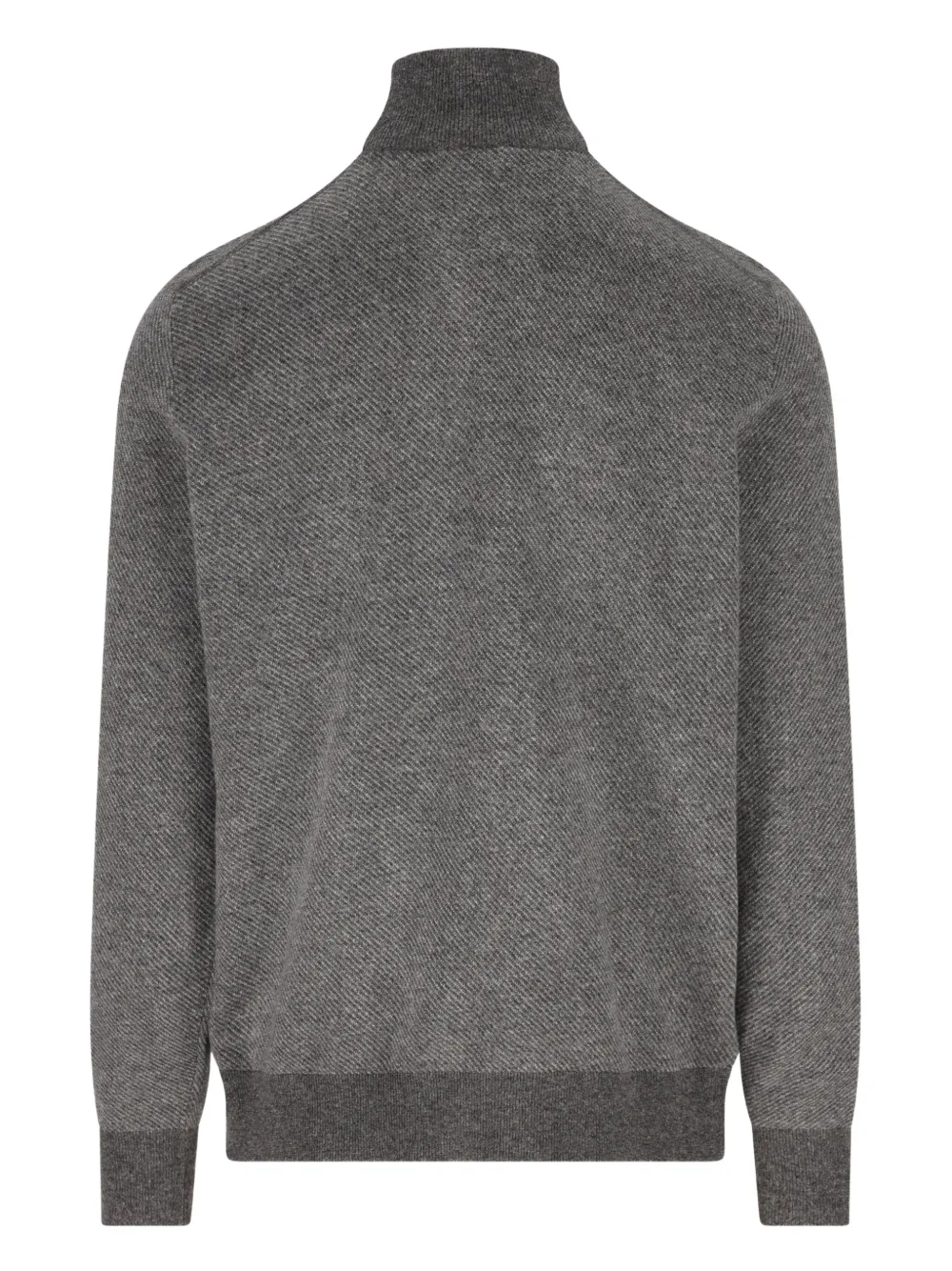 Loro Piana Trui met halve rits - Grijs