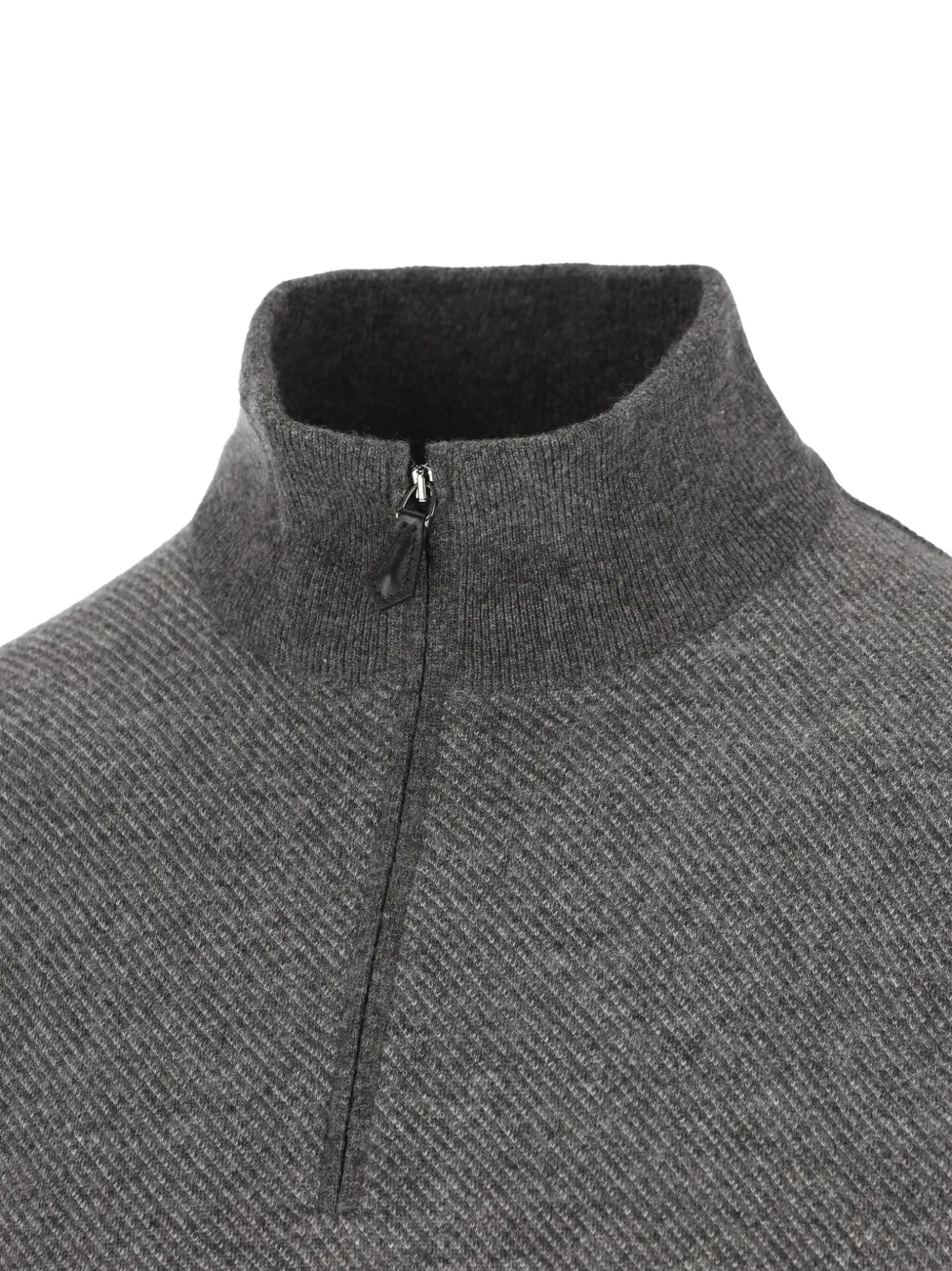 Loro Piana Trui met halve rits Grijs