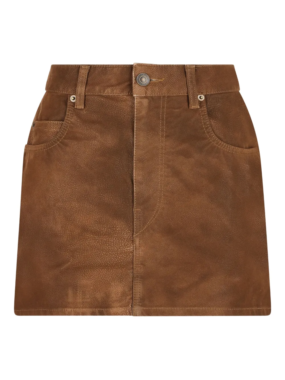 Isabel Marant Kimmy Five-pocket Flared Skirt In Brown
