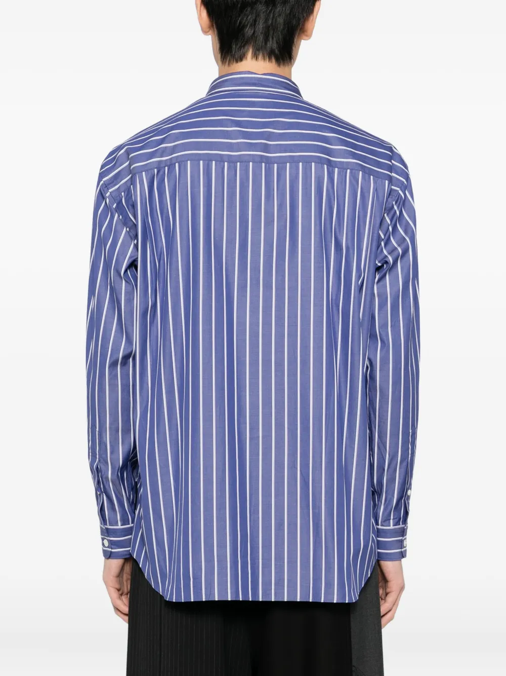 Comme des Garçons Homme Gestreept overhemd Blauw