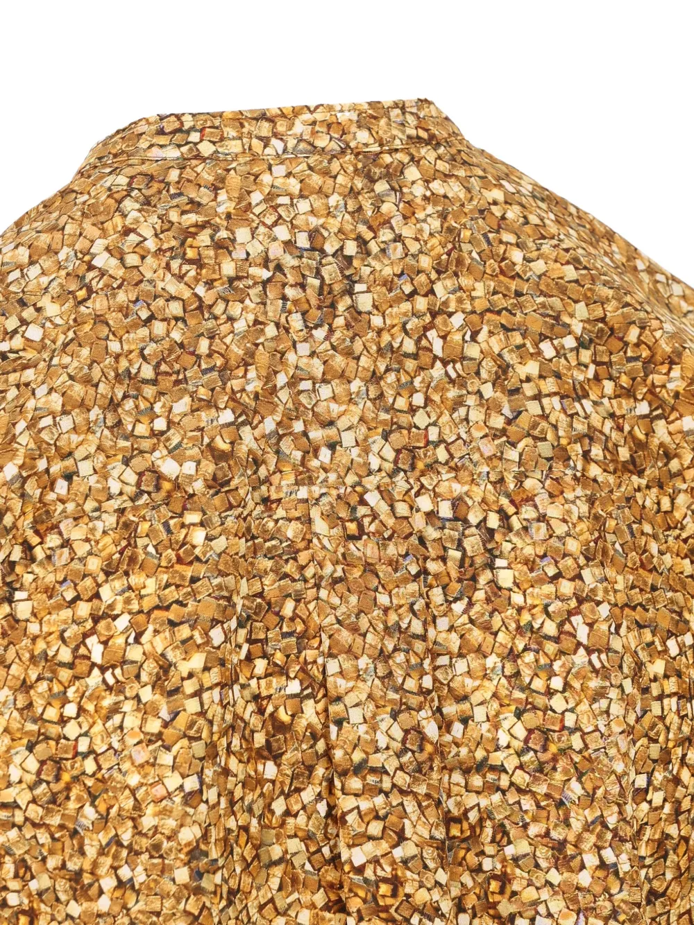 ISABEL MARANT Blouse met V-hals en mozaïek-patroon Geel