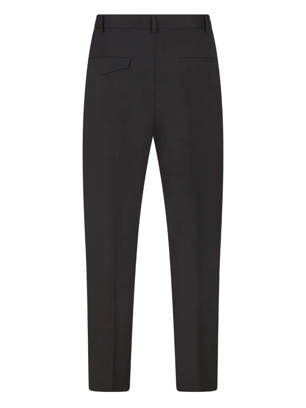 Tagliatore Straight-leg Wool Trousers In Black