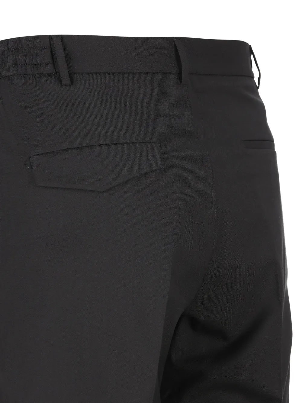 Tagliatore Straight-leg Wool Trousers In Black
