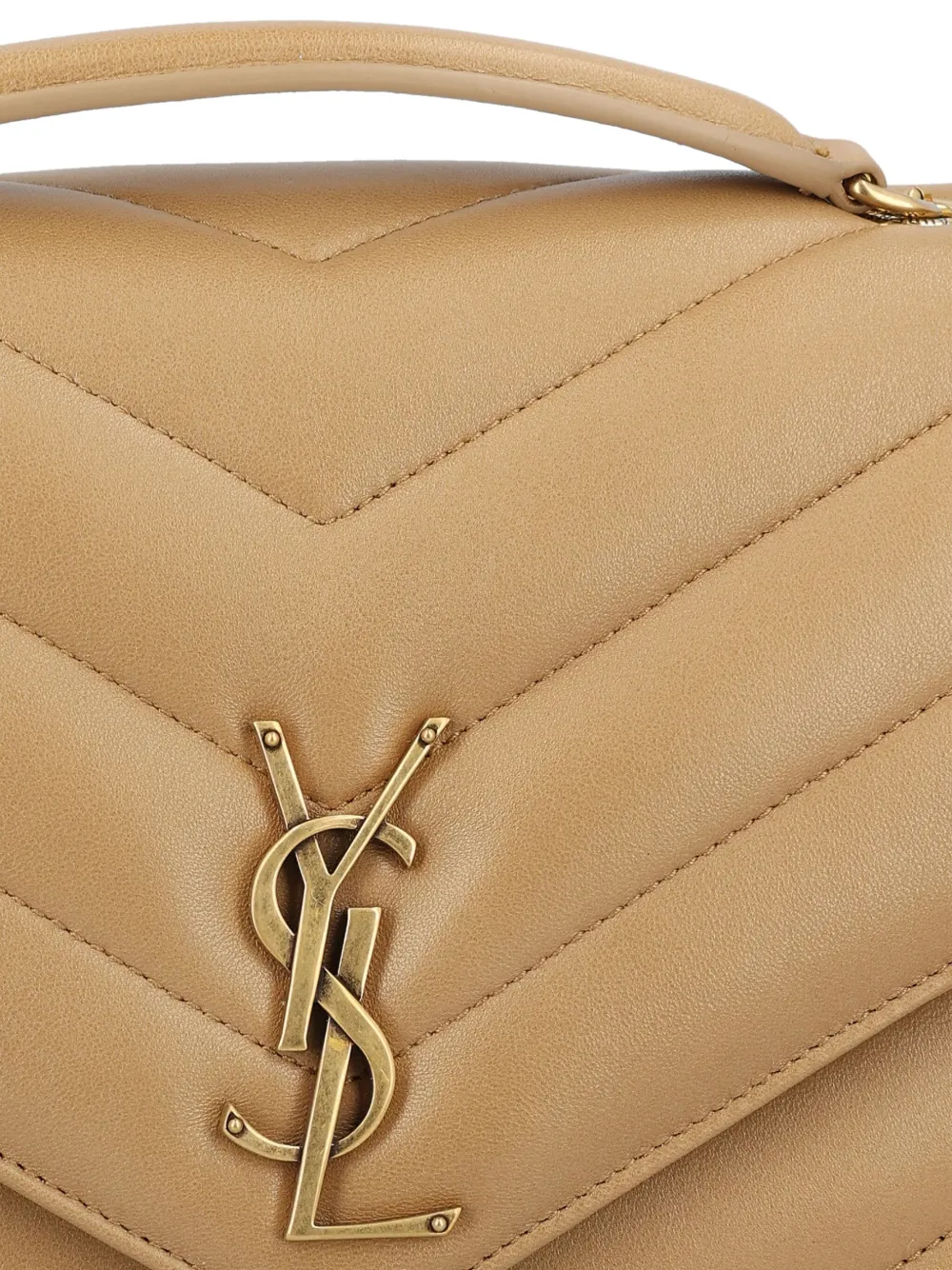 Saint Laurent Medium Loulou Quilted Shoulder Bag In Neutral
