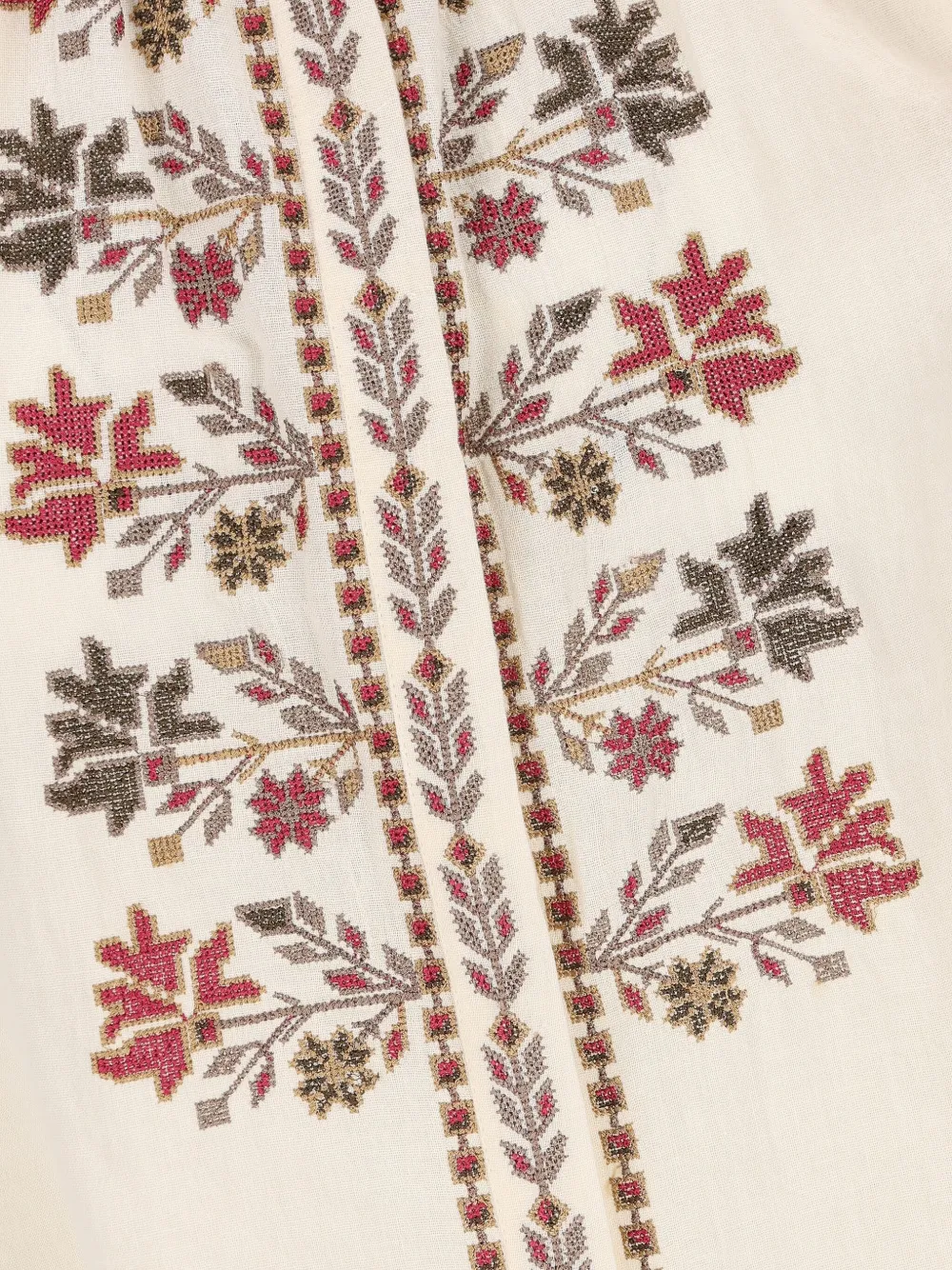 Isabel Marant Embroidered-flowers Blouse In Neutral